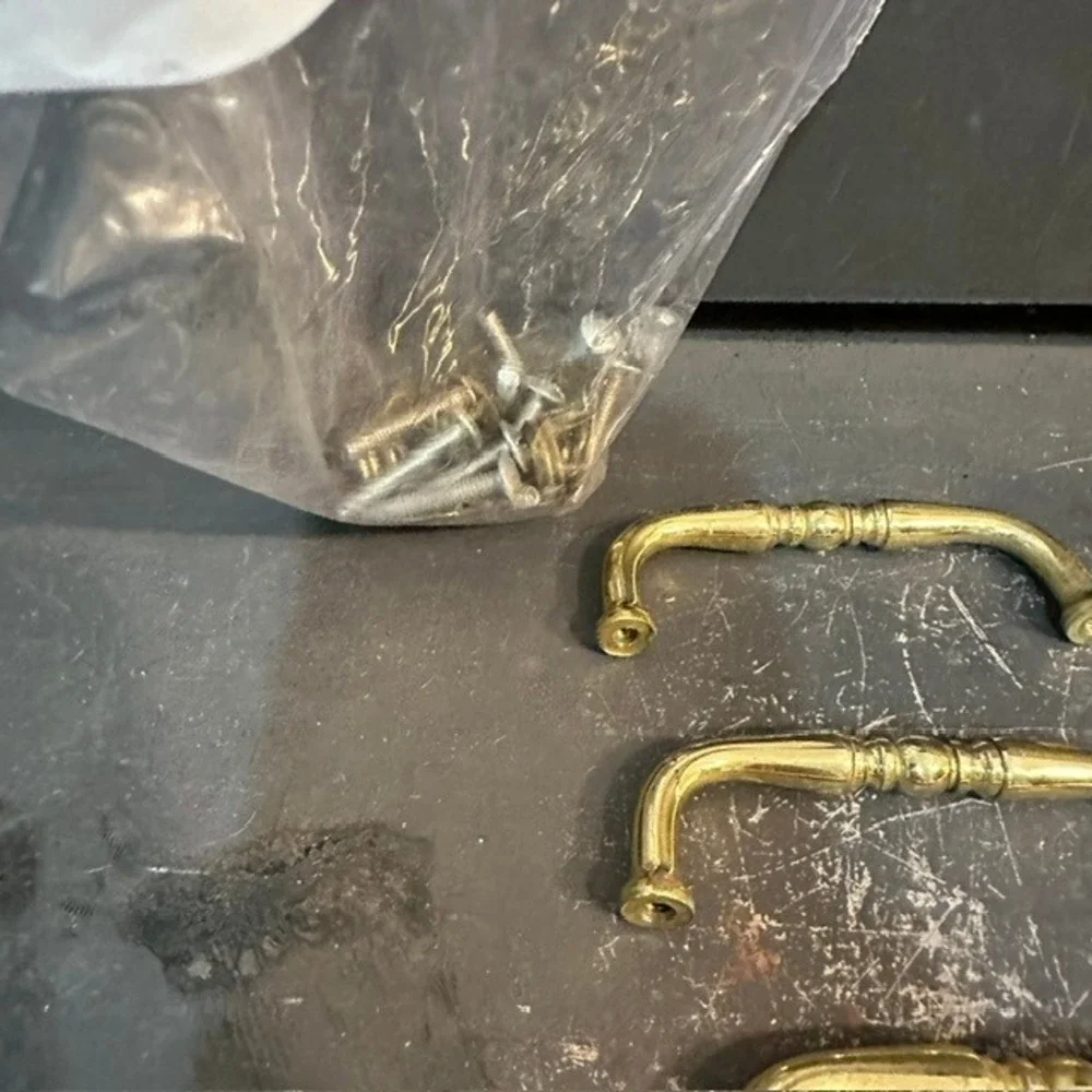 Vintage Brass Drawer Pulls Lot 8‎ Colonial Farmhouse Cabinet Hardware 3in
